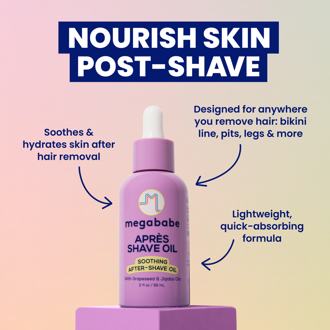 （パピヨン） MEGA BEAUTY 美容器 NURICOSMETICS Après Shave Soothing After-Shave Oil – Megababe