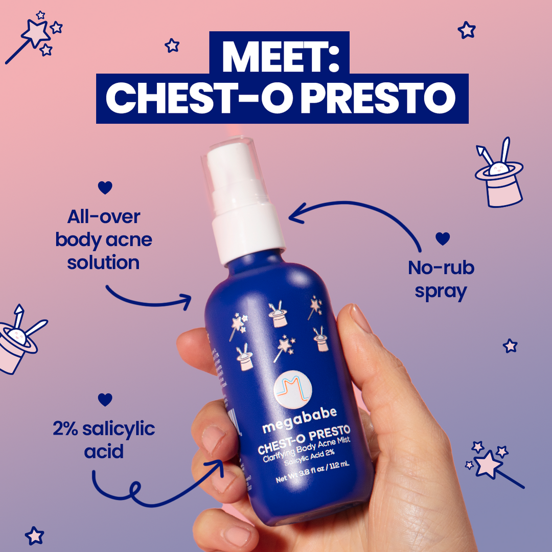 Chest-o Presto Acne Spray – Megababe